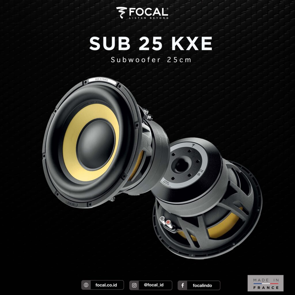 The Legend Improved! Pengganti Focal 27KX : Subwoofer 10” Dengan Power 1200 Watt, menghasilkan Suara Bass Yang 'Deep', Akurat Dan Dinamis 3